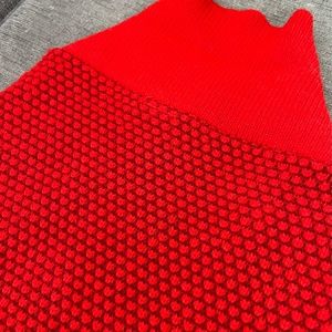 Martha Stewart Pets Red Popcorn Knit Sweater Cardigan - XL